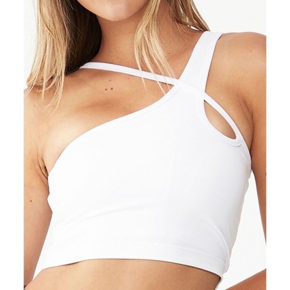 Cotton on Body Womens Ultra Soft‎ Keyhole Vestlette Top White Size L